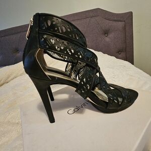 Calvin Klein Black Strappy Heels